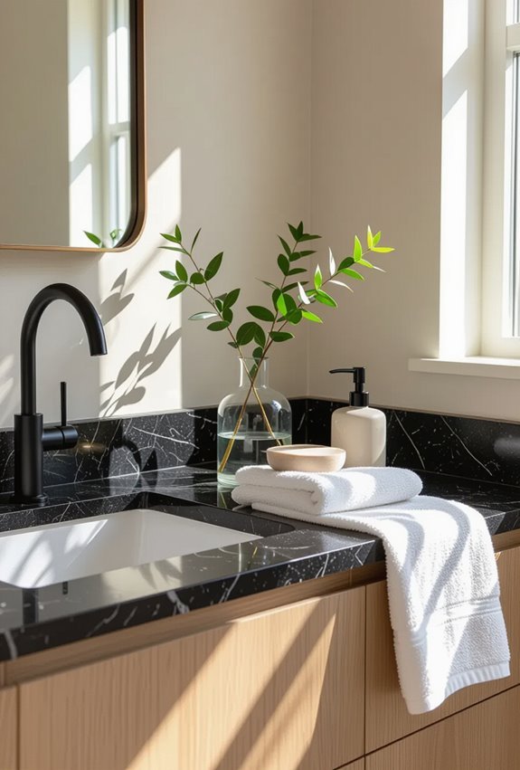 affordable black granite accents