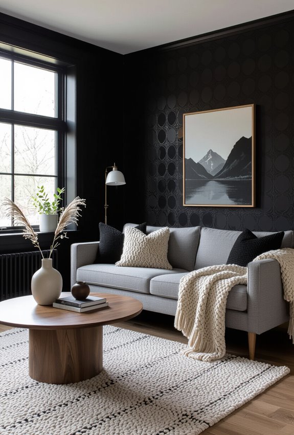 affordable removable black wallpaper