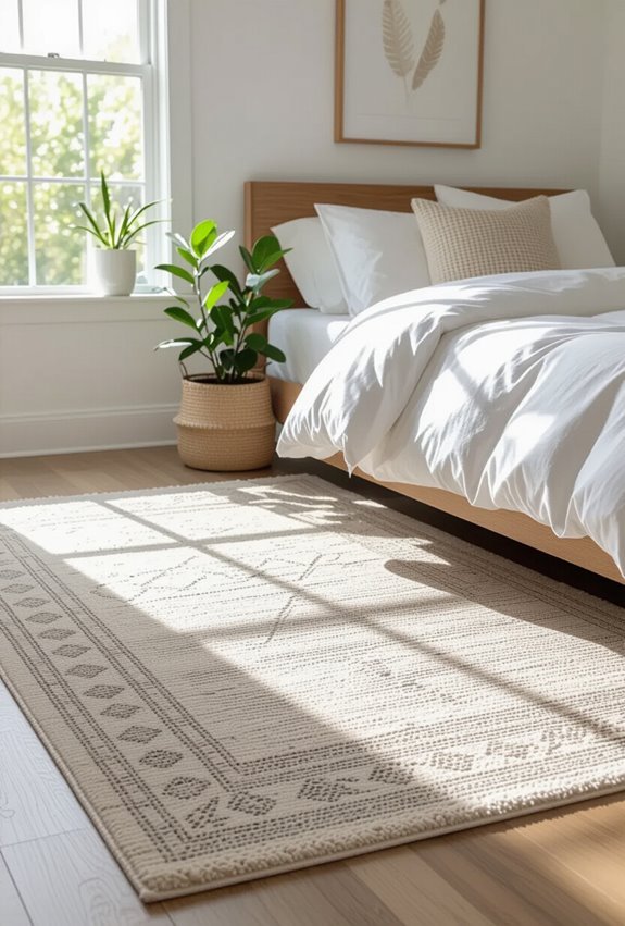 affordable textured rug layering
