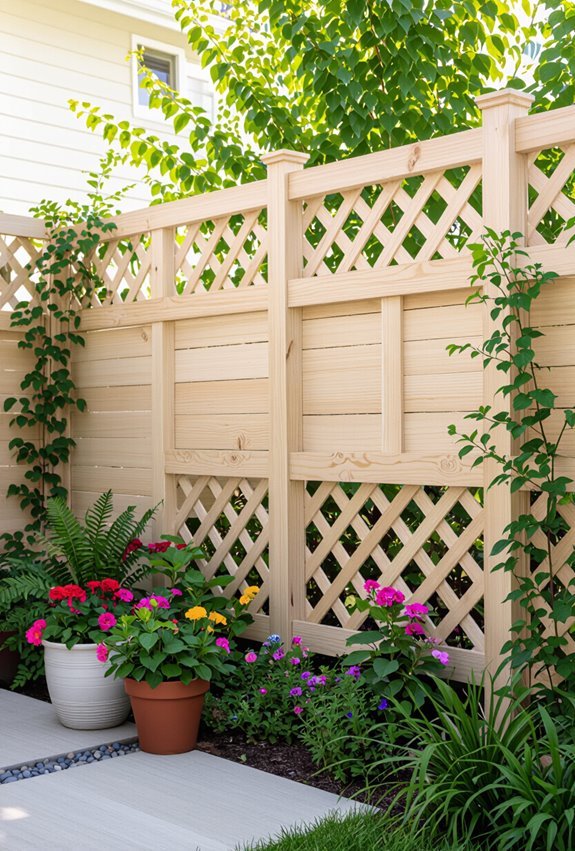 affordable trellis privacy fence