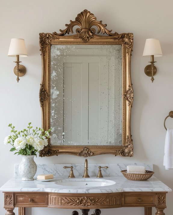 aged mirrors enhance vintage charm