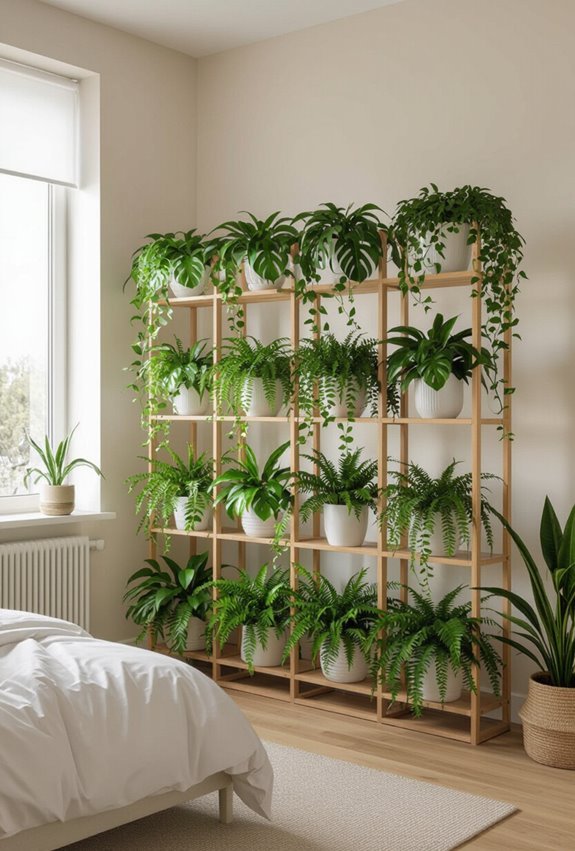 air purifying bedroom privacy plants