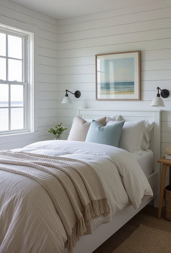 airy coastal compact bedroom