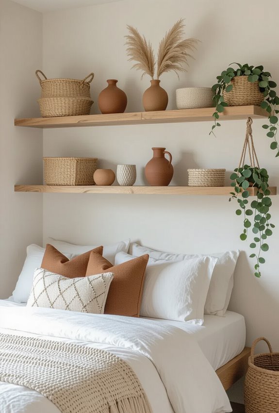 airy curated boho display