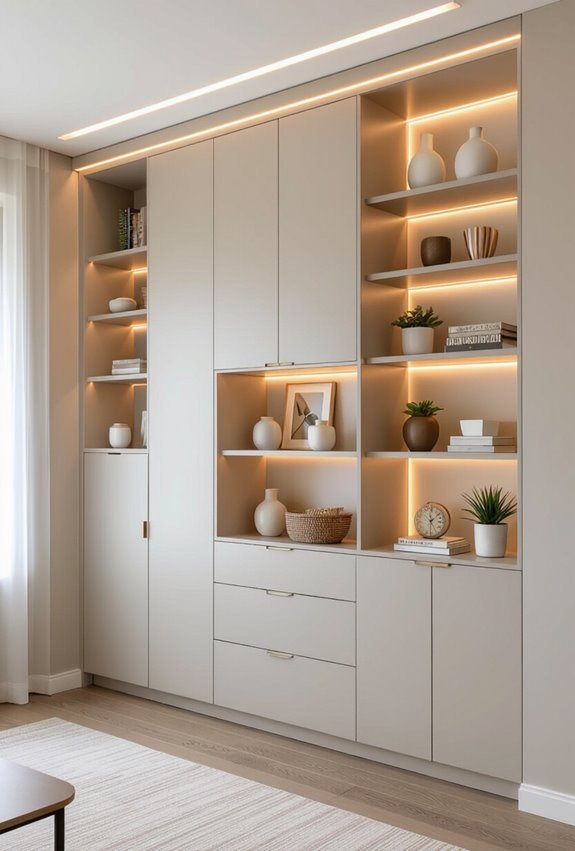 ambient led lit storage focalpoint