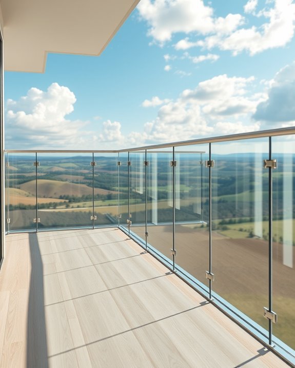 angled glass railings elegance