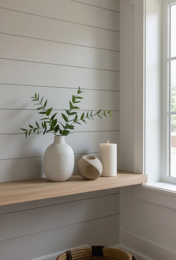 angled shiplap with trim