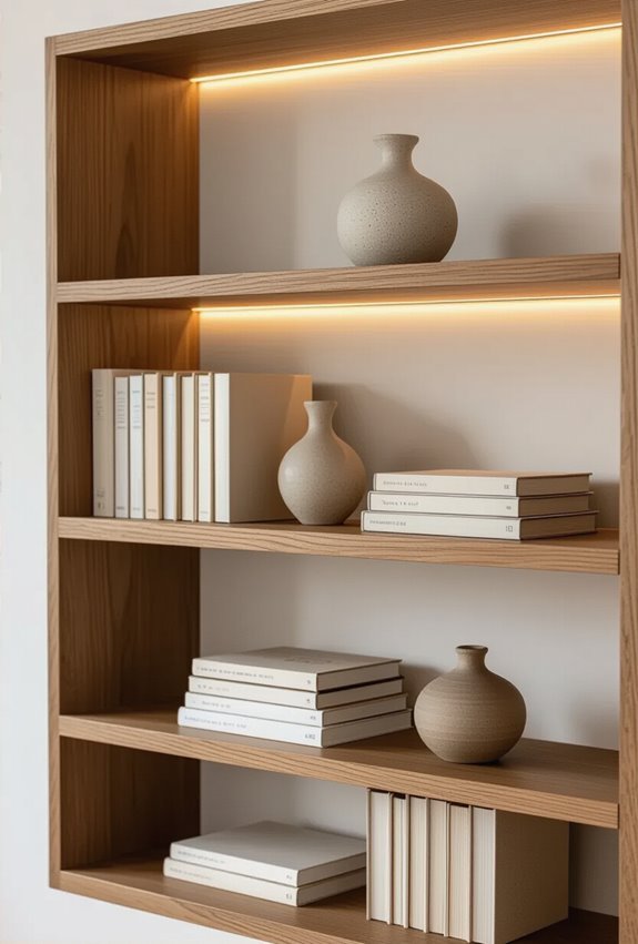 angled spine lighting arrangement