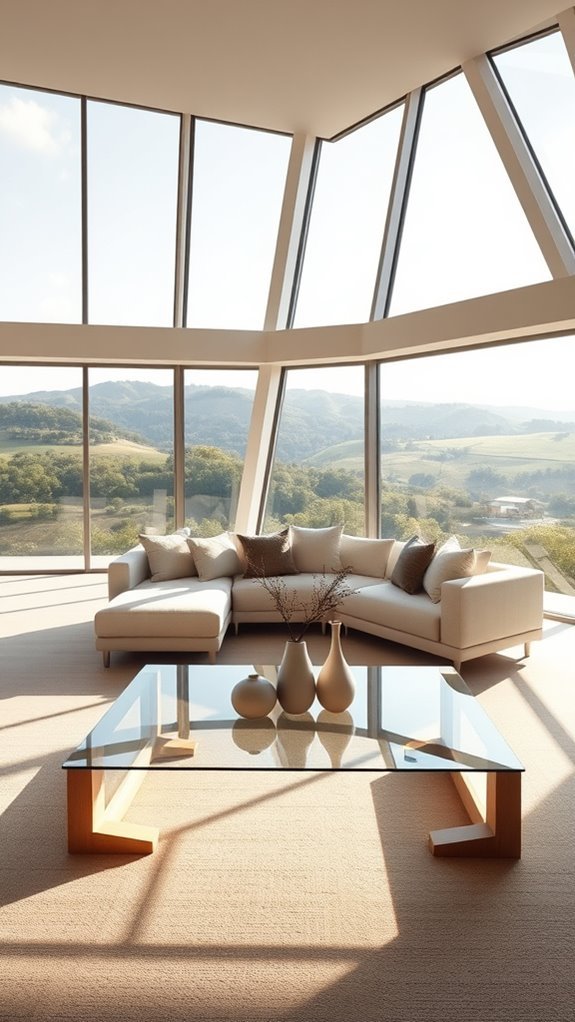 angled windows enhance architecture