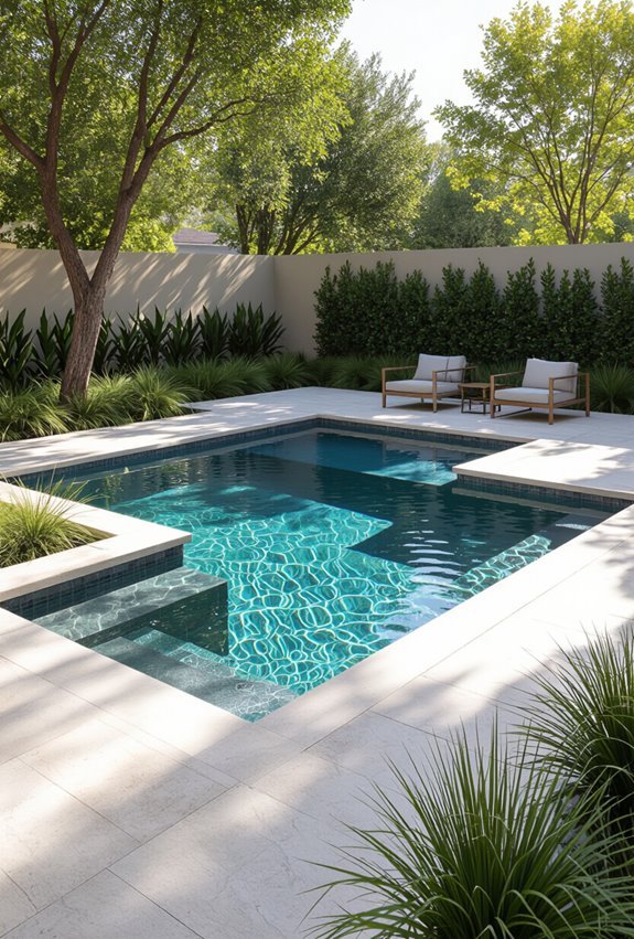 angular asymmetrical modern pool