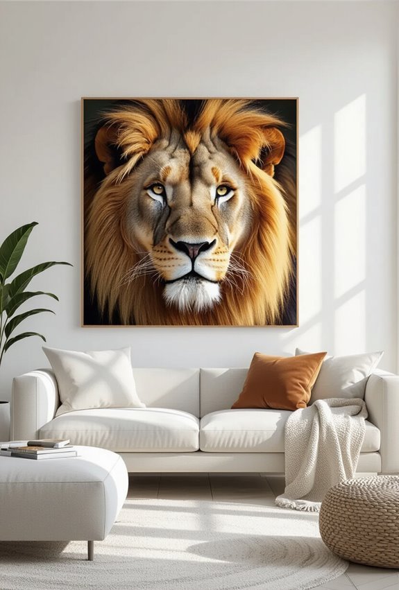 animal motif square wall art