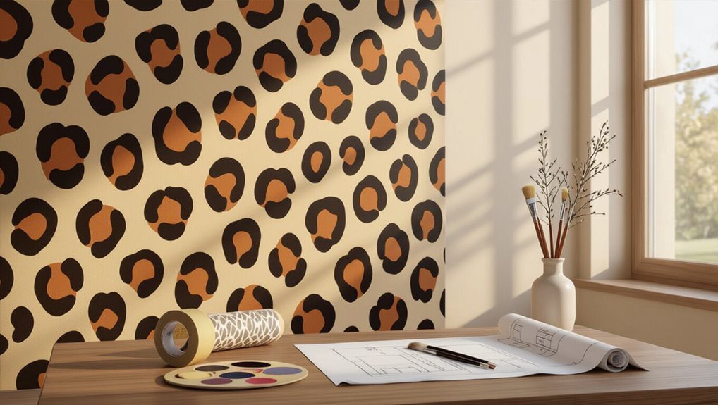 animal print wall tutorial