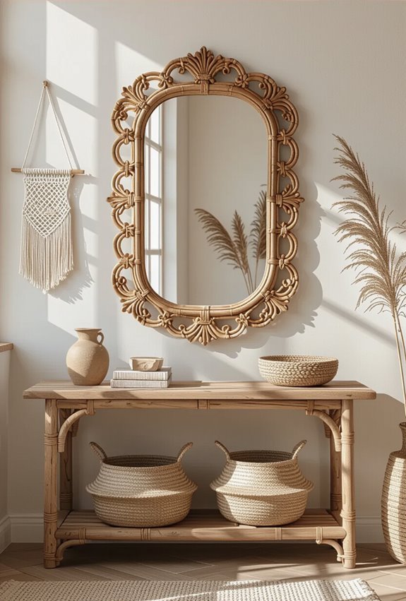 antique beveled boho framed mirrors