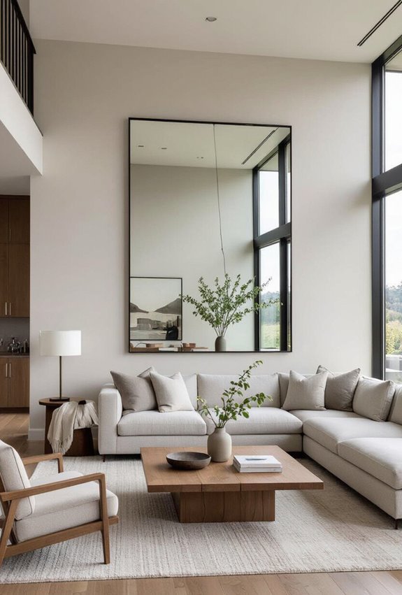antique beveled mirrors reflect light