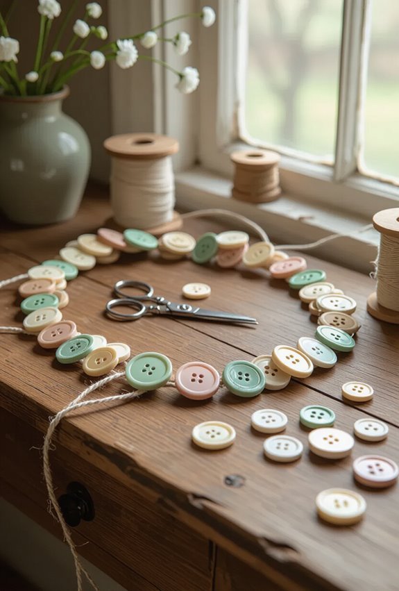 antique button easter garlands