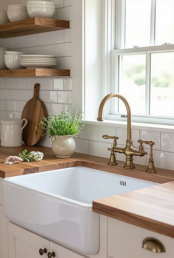 antique ceramic farmhouse sink