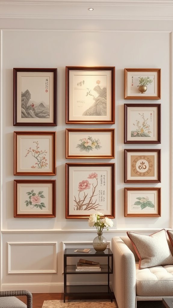 antique chinese print decor