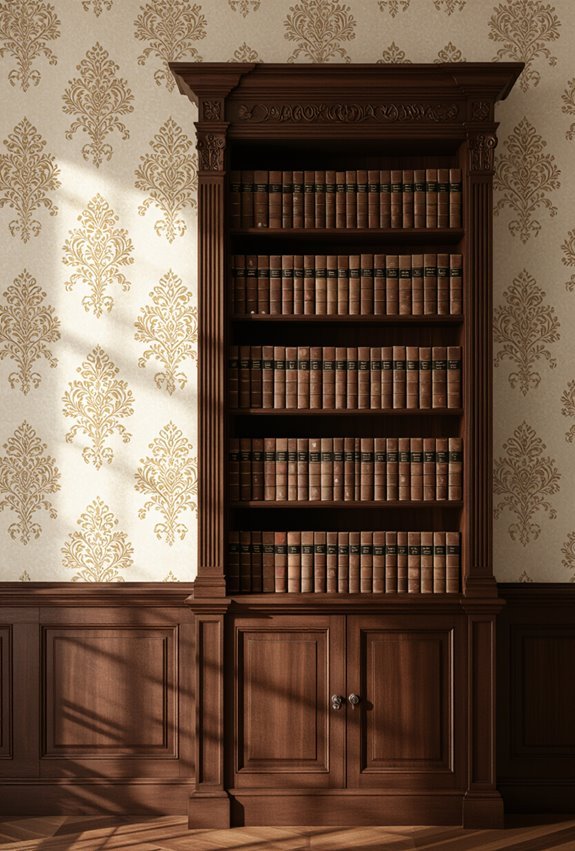 antique embossed leather bookbackdrop