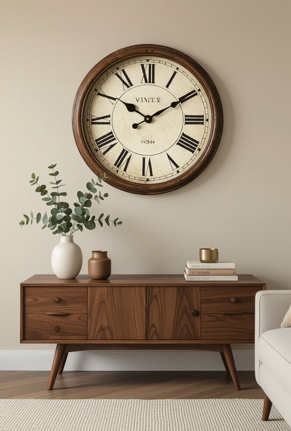 antique floral vintage clock