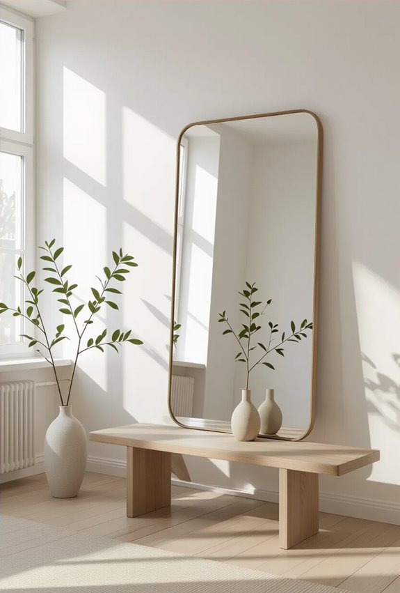 antique framed mirrors amplify light
