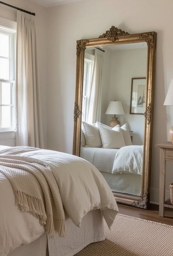 antique mirror amplifies light