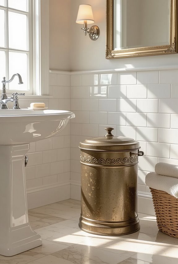 antique porcelain wastepaper bin