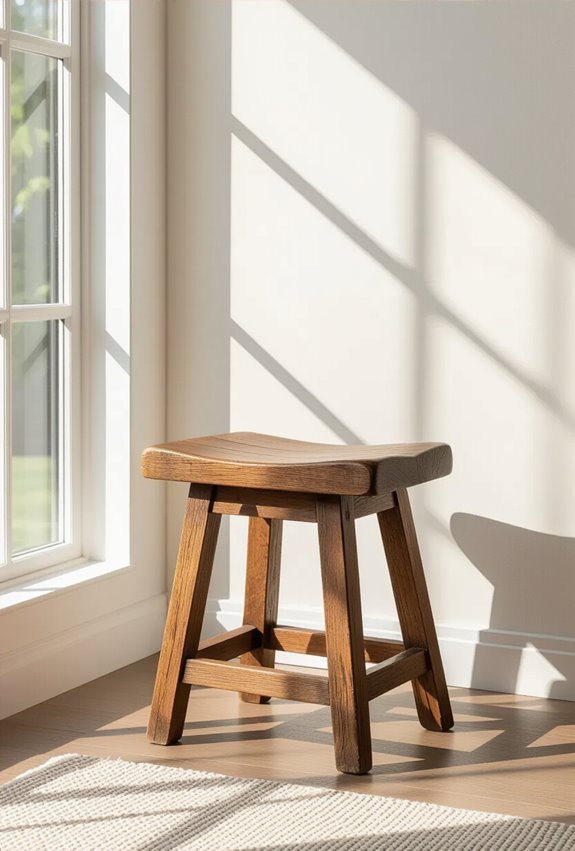 antique stools and benches
