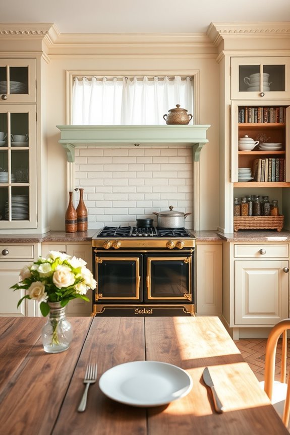 antique stove kitchen charm