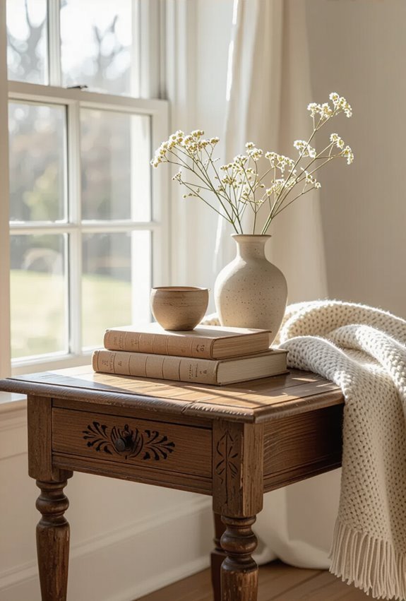 antique tables layered textures