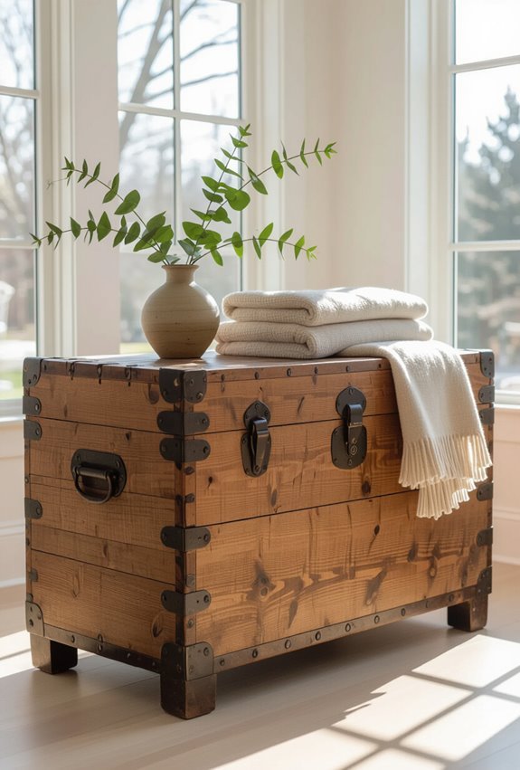 antique trunks add charm