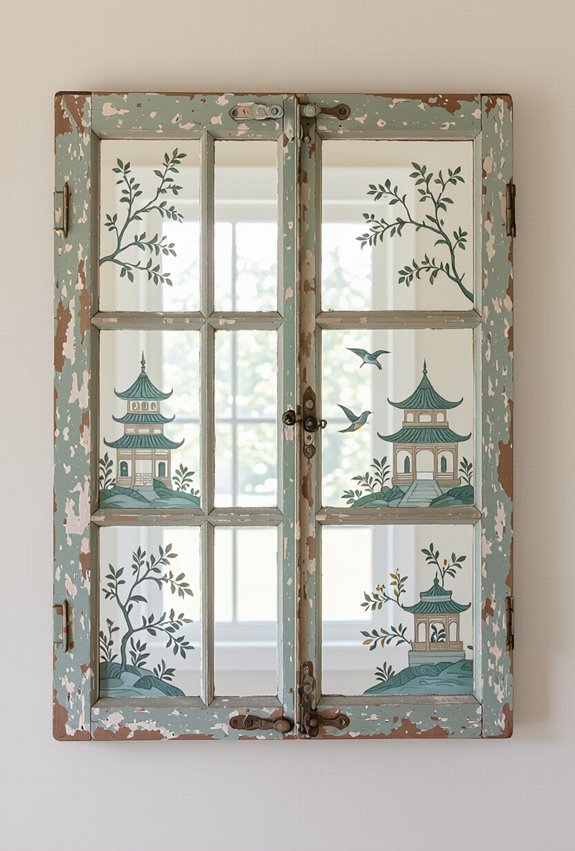 antique window chinoiserie art