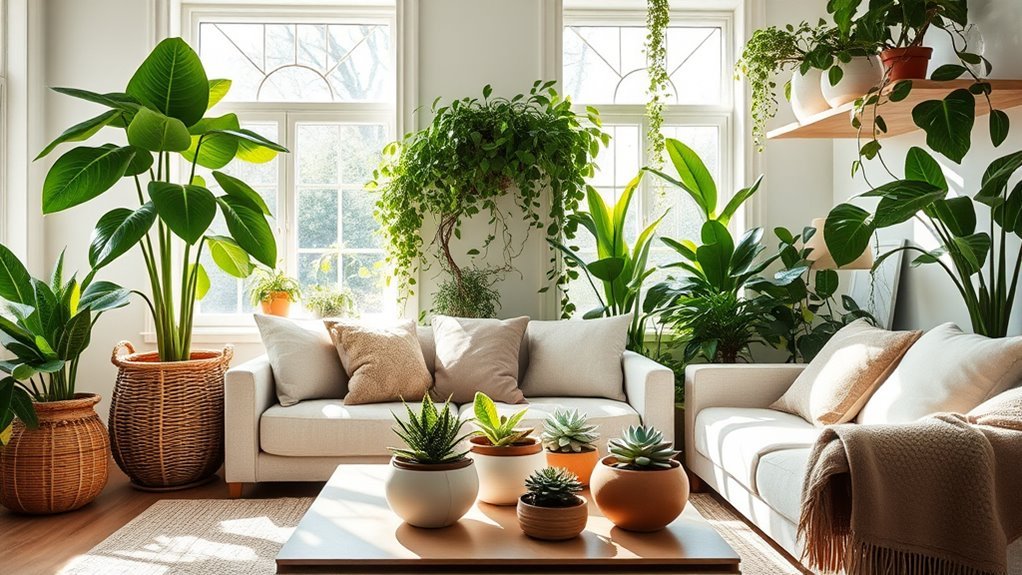 40 Apartment Plant Aesthetic Ideas for Greener, Healthier Living Rooms - Greener Living Industrial Apartment