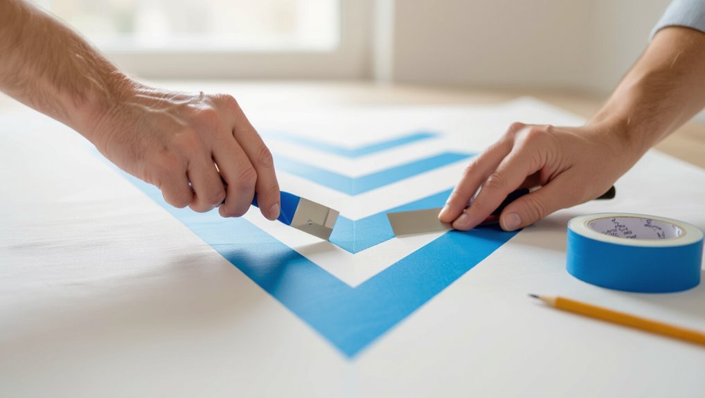 apply tape for precision
