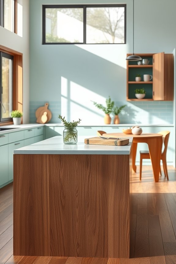 aqua and chestnut harmony