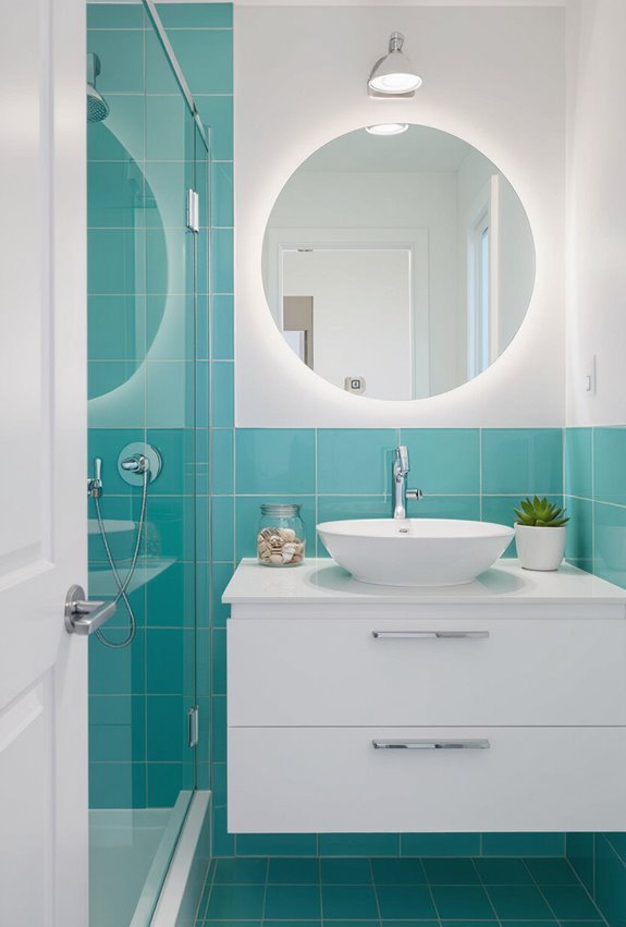 aqua and white seaside retreat