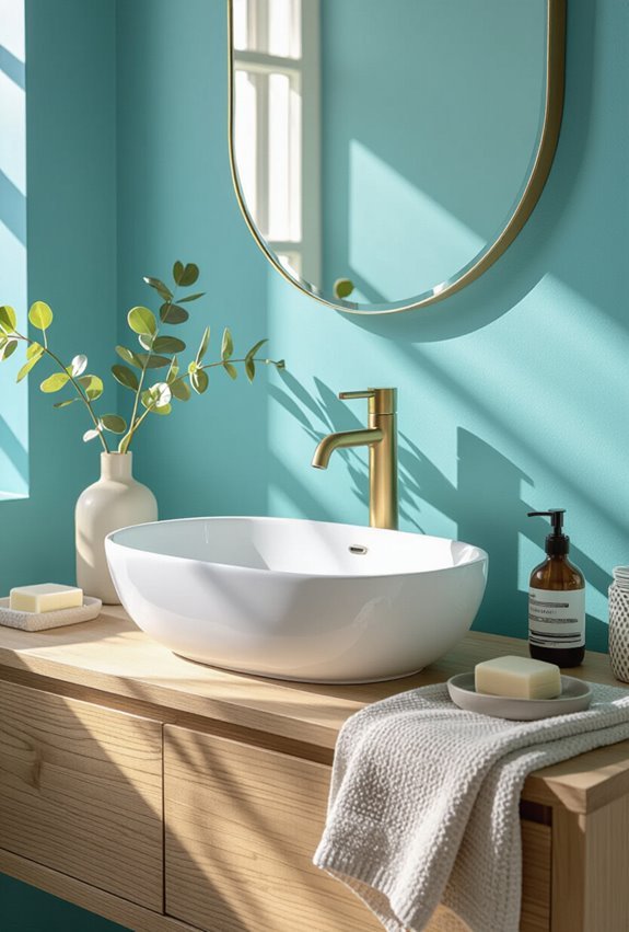 aqua bright coastal bathroom palette
