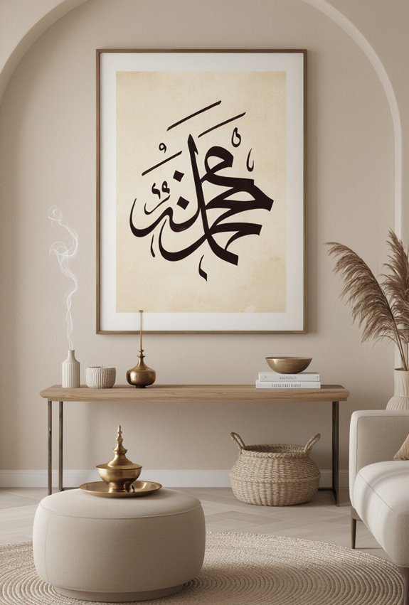 arabic calligraphy as focal