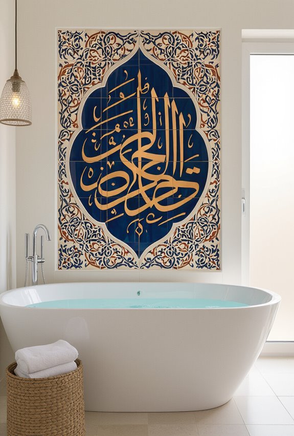 arabic calligraphy bathroom decor