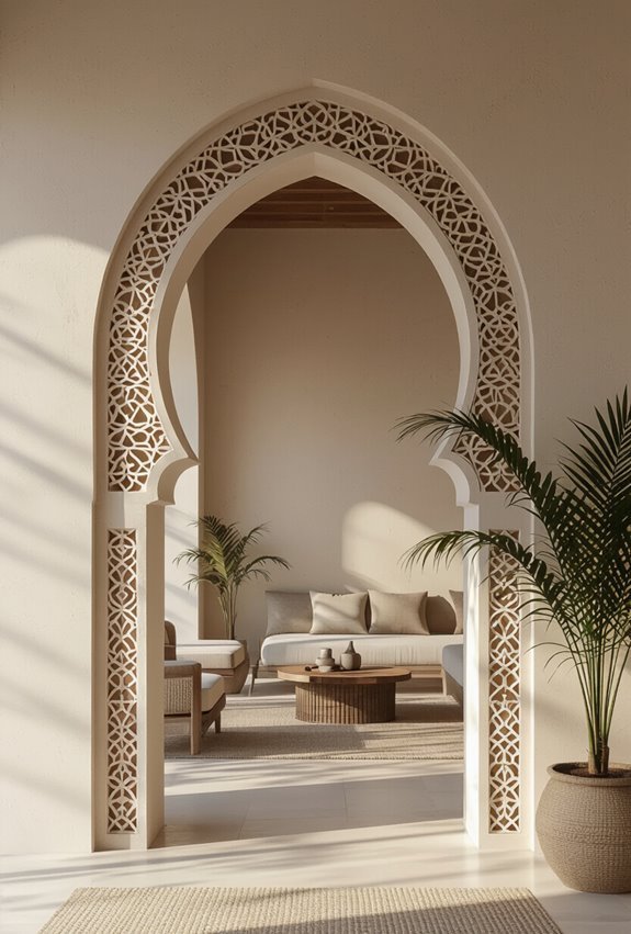 arabic inspired arched doorway detailing