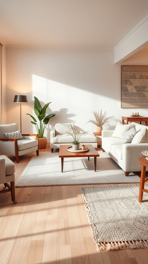 area rugs define spaces