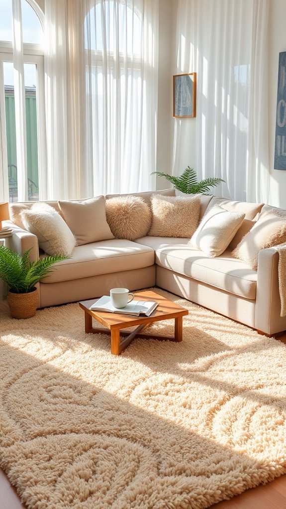 area rugs enhance spaces