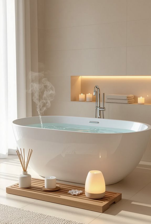 aromatherapy lit soothing bathroom retreat