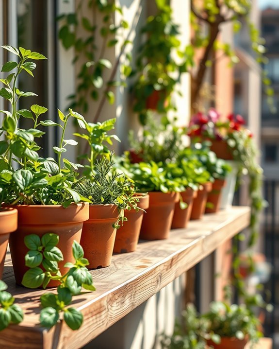 aromatic herb balcony garden