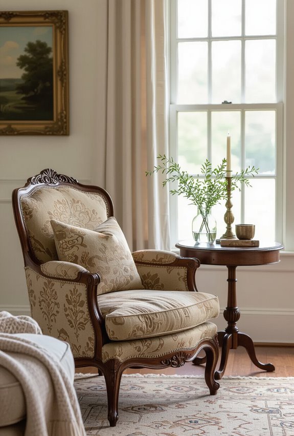 arrange antiques for cozy conversation
