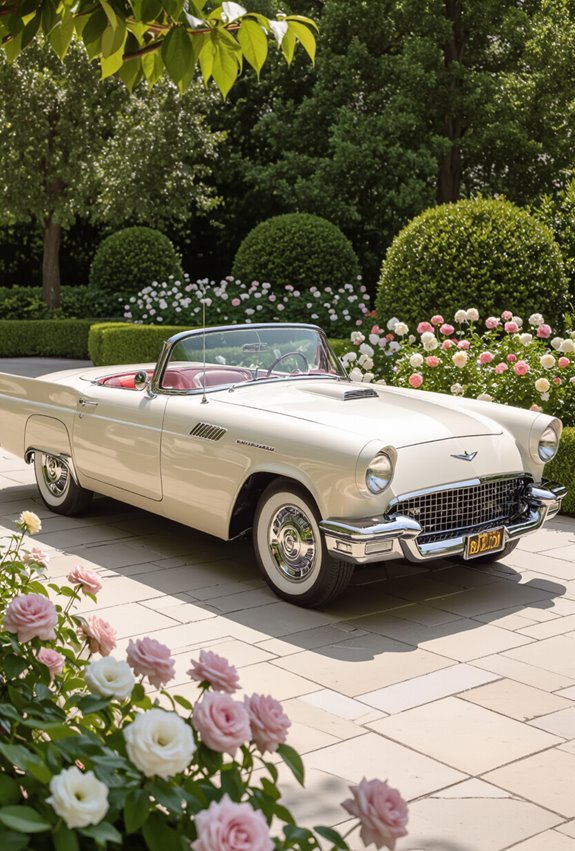 arrive in vintage convertible elegance