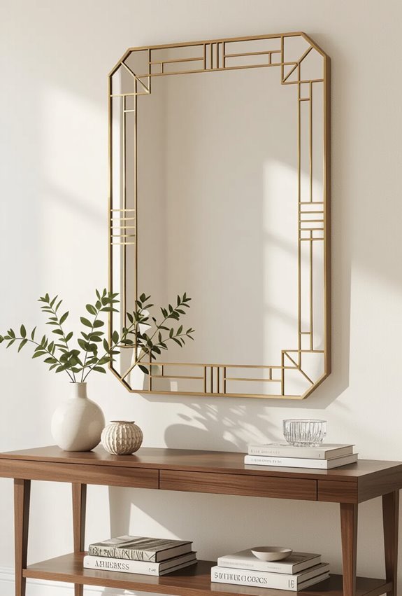 art deco geometric mirrored elegance