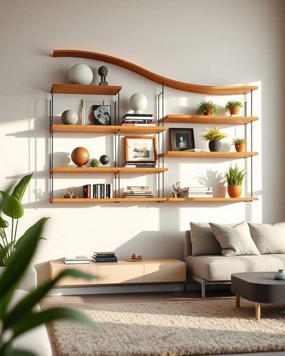 artful and functional shelving