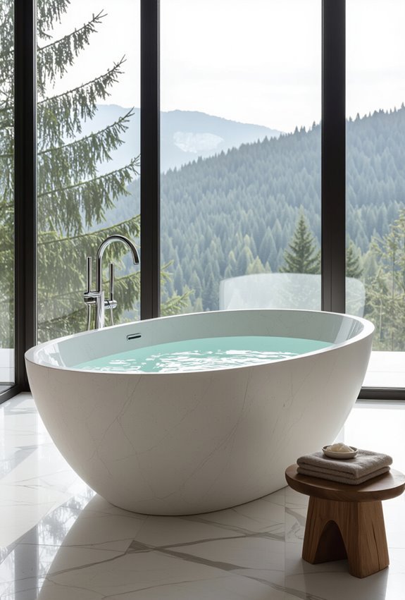 artful freestanding bathtub centerpiece