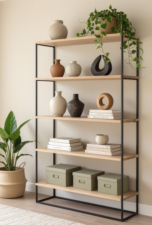 artful functional display shelving