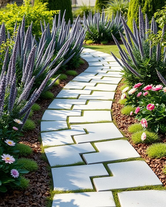 artificial garden path design